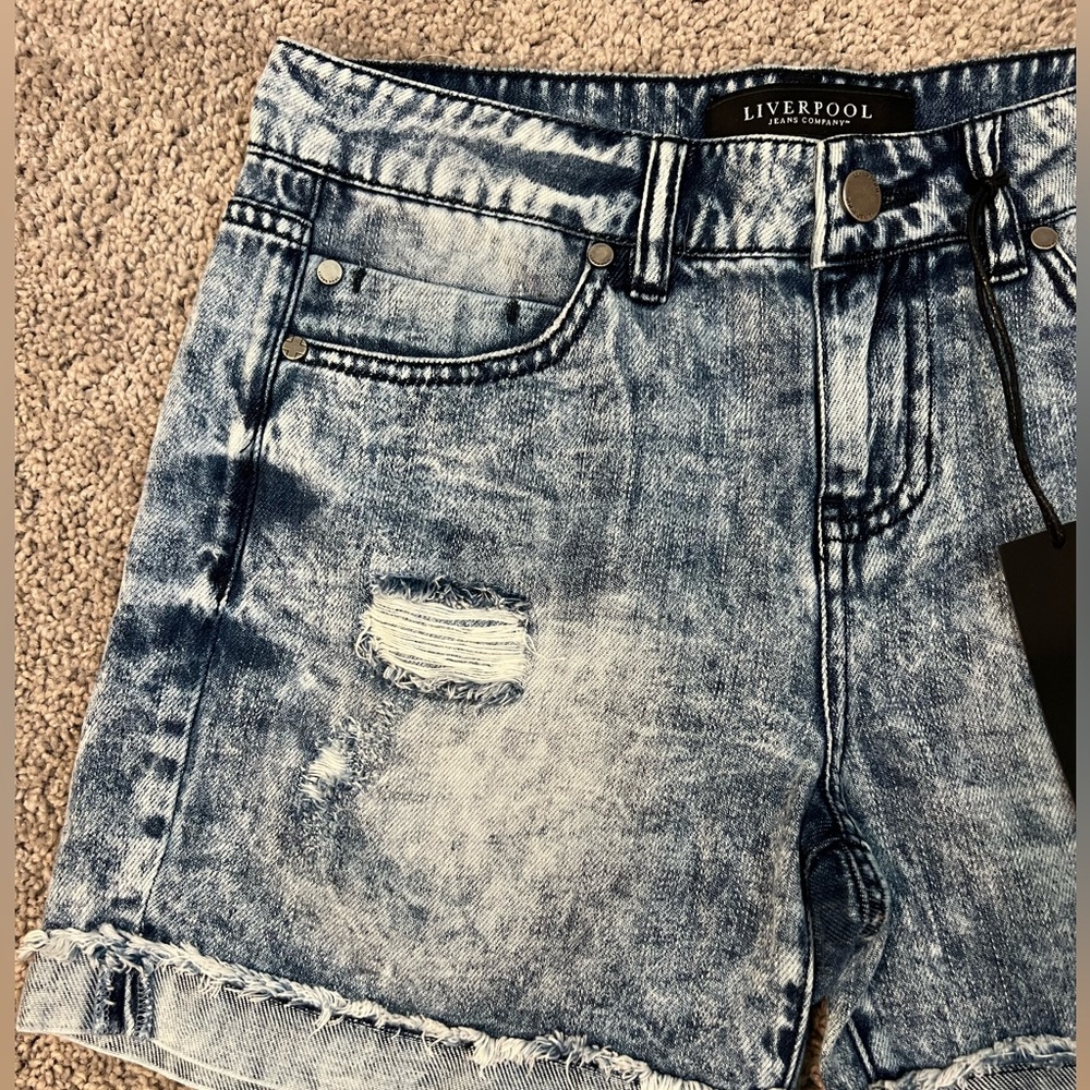 NEW with tags! Liverpool 100% cotton jean shorts